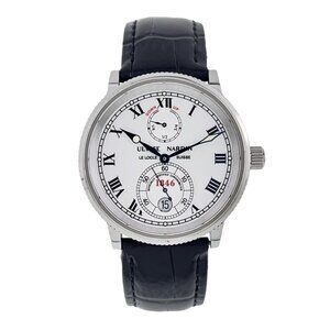Ulysse Nardin Marine Stainless Steel White Dial 38mm Automatic Mens Watch 263-22